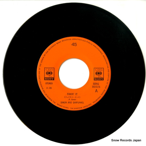 SIMON AND GARFUNKEL fakin' it SONG80026