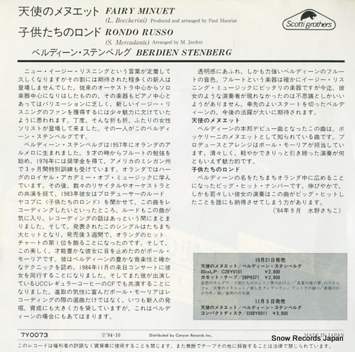 STENBERG, BERDIEN fairy minuet 7Y0073