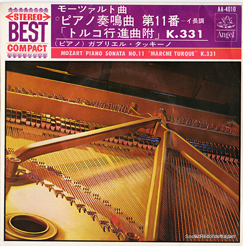 TACCHINO, GABRIEL mozart; piano sonata no.11 in a major, k.331 AA-4010