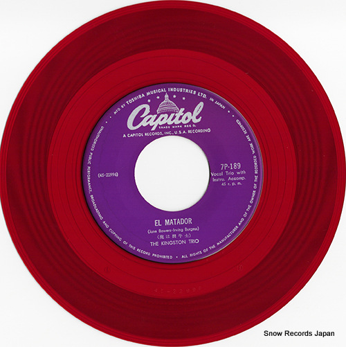 KINGSTON TRIO, THE el matador 7P-189