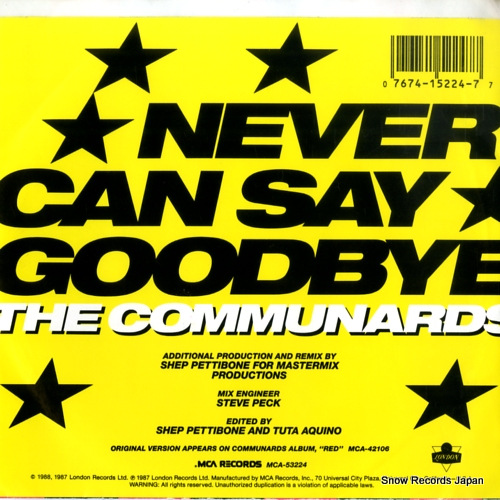 COMMUNARDS, THE never can say goodbye MCA-53224