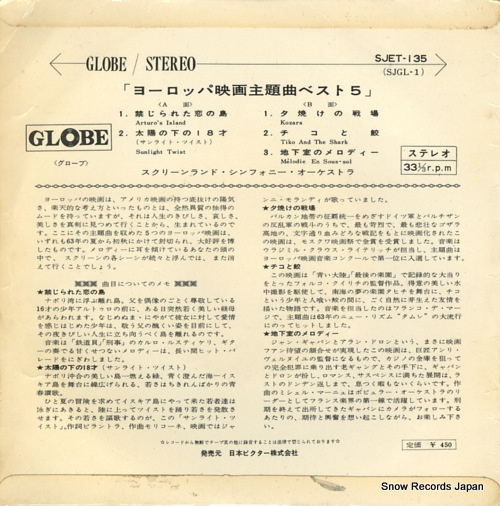 SCREENLAND SYMPHONY ORCHESTRA, THE european movie themes SJET-135