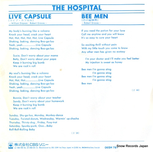 HOSPITAL, THE live capsule 06SH781