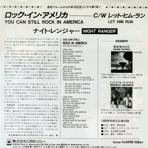 NIGHT RANGER you can still rock in america 07SP728