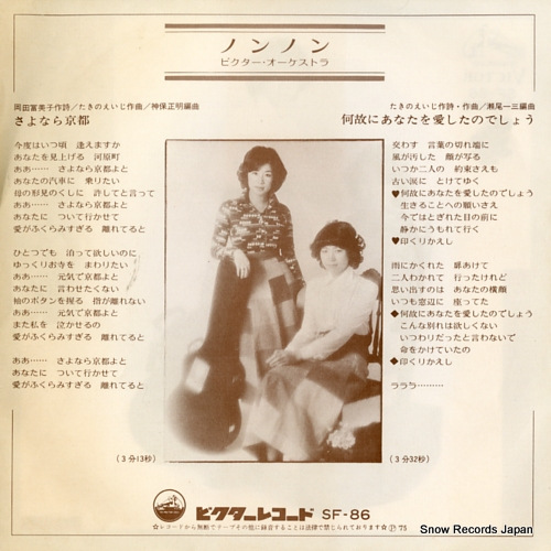 NONNON sayonara kyoto SF-86