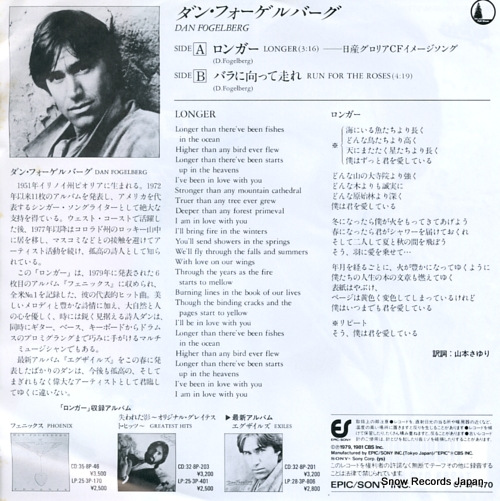 FOGELBERG, DAN longer 07.5P-470