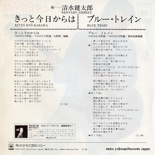 SHIMIZU, KENTARO kitto kyou karawa 06SH274