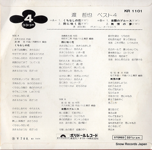 WATARI, TETSUYA best 4 KR1101