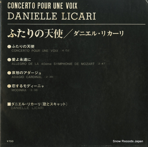 LICARI, DANIELLE concerto pour une voix OH-61