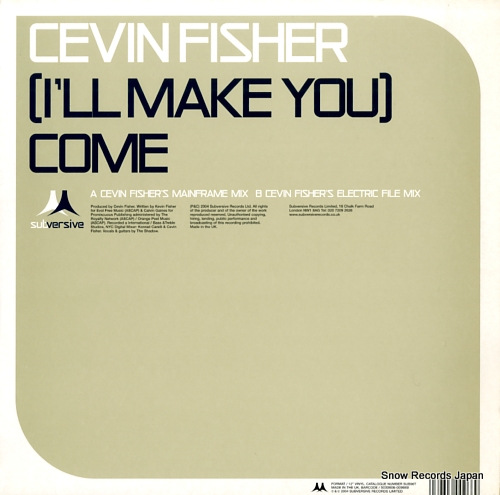 FISHER, CEVIN (i'll make you) come SUB96T - front cover