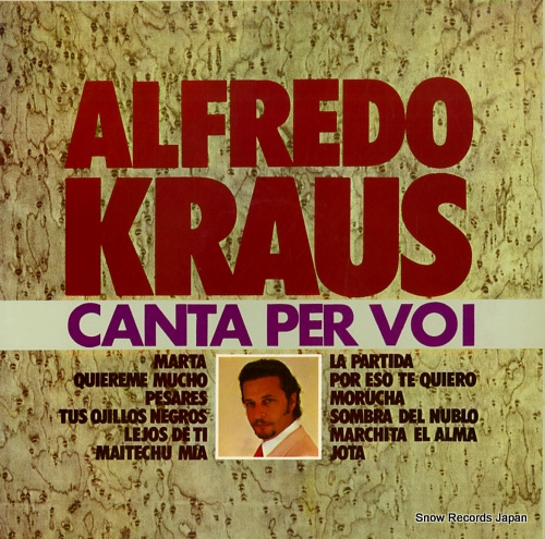 KRAUS, ALFREDO canta per voi GB502 - front cover