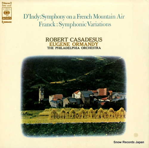 ORMANDY, EUGENE d'indy; symphony on a french mountain air SONC10338 - front cover