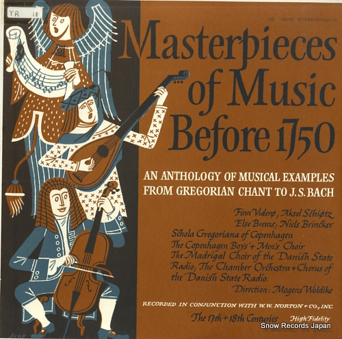 WOLDIKE, MOGENS masterpieces of music before 1750 record 3: 17th and 18th centuries HSE9040 - front cover