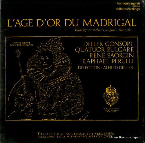 DELLER, ALFRED l'age d'or du madrigal HMD204 - front cover