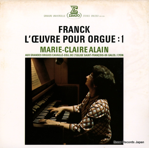 ALAIN, MARIE - CLAIRE frank; l'oeuvre pour orgue : 1 ERX-2351