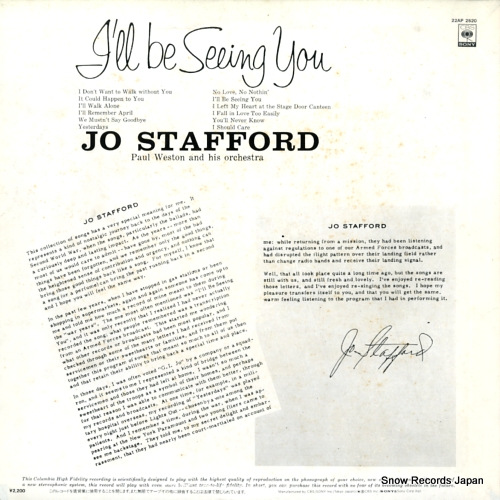 STAFFORD, JO i'll be seeing you 22AP2520