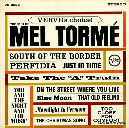 TORME, MEL verve's choice! the best of mel torme V6-8593