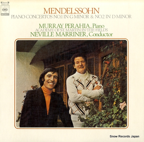 PERAHIA, MURRAY mendelssohn; piano concertos no.1 & no.2 SOCO146