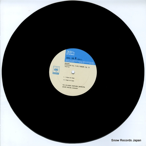 WALTER, BRUNO brahms; symphony no.2 in d major, op.73 SOCL180