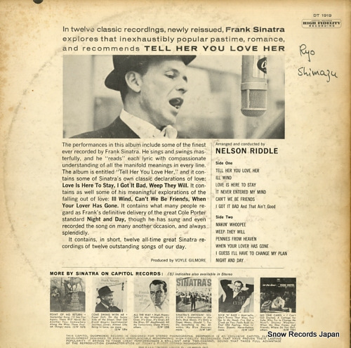 SINATRA, FRANK tell her you love her DT1919
