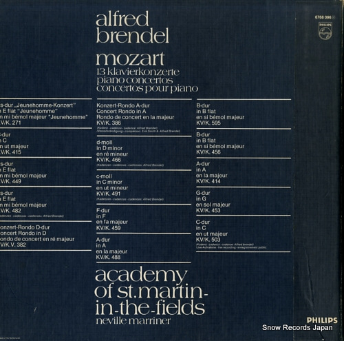 BRENDEL, ALFRED mozart; 13 klavierkonzerte 6768096