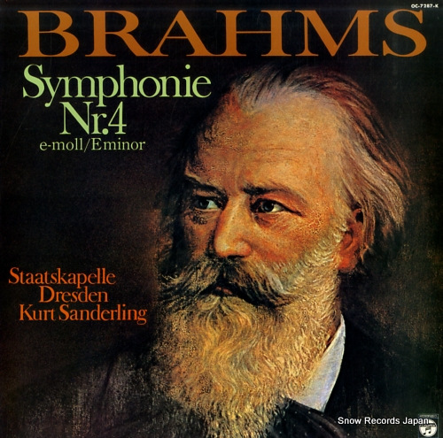 SANDERLING, KURT brahms; symphonie nr.4 e-moll op.98 OC-7287-K