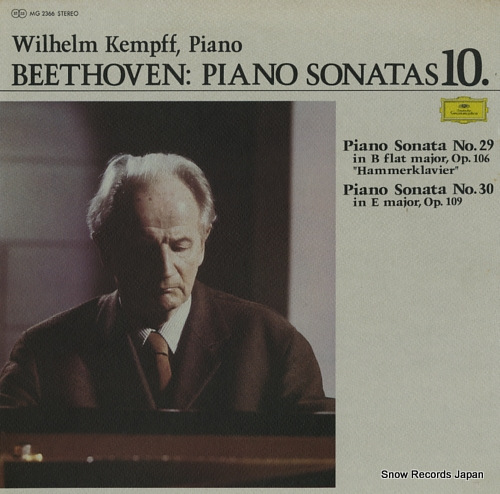 KEMPFF, WILHELM beethoven; piano sonatas 10 MG2366