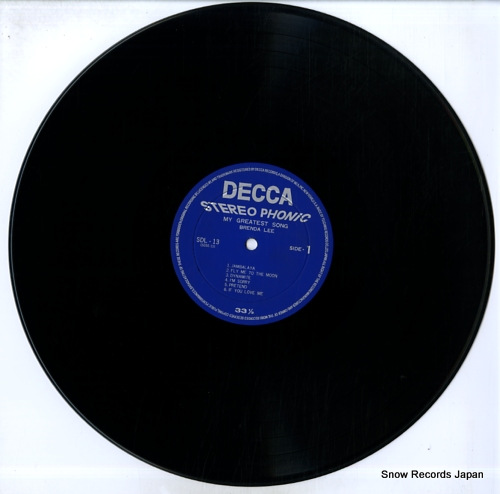 LEE, BRENDA my greatest song SDL-13 - disc