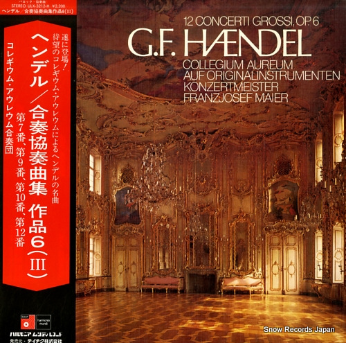 COLLEGIUM AUREUM handel; 12 concerti grossi, op.6 (3) ULX-3212-H - front cover