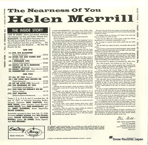 MERRILL, HELEN the nearness of you MG36134