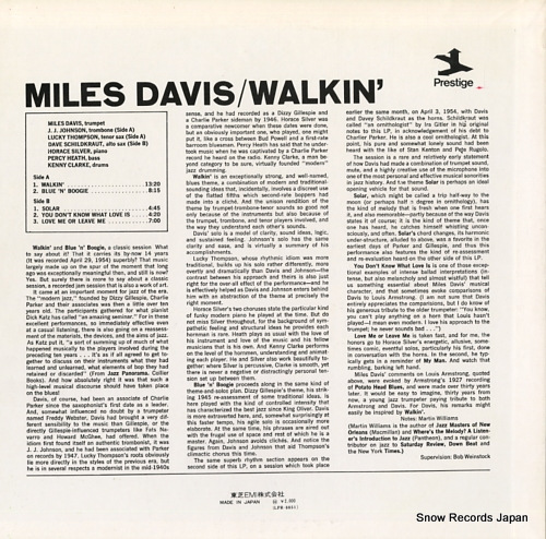 DAVIS, MILES walkin' LPR-8851