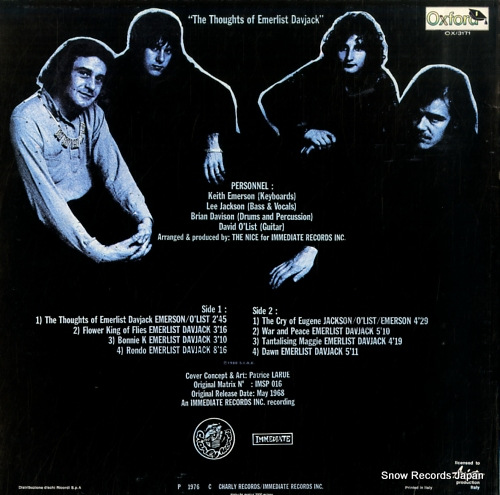 NICE, THE the thoughts of emerlist davjack OX/3171
