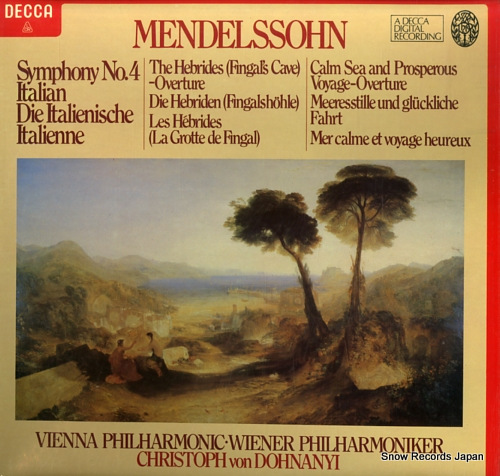 DOHNANYI, CHRISTOPH VON mendelssohn; symphony no.4 italian SXDL7500