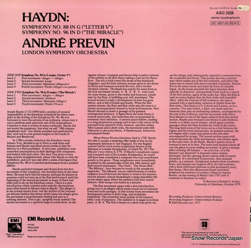 PREVIN, ANDRE haydn; symphony no.88 in g 