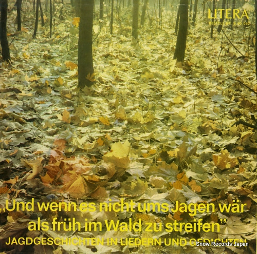V/A und wennes nicht ums jagen war als fruh im wald zu streifen 860082 - front cover