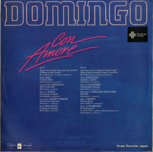 DOMINGO, PLACIDO con amore AFL1-4265