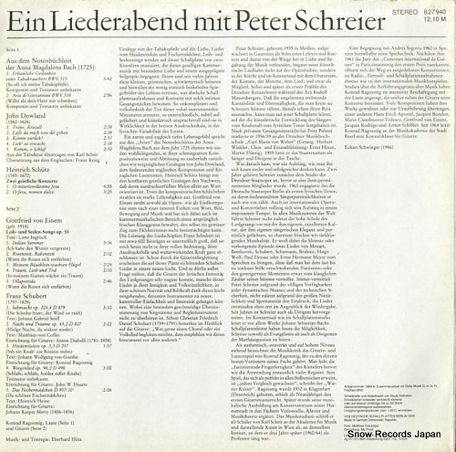ڡ饤 ein liederabend mit peter schreier 827940
