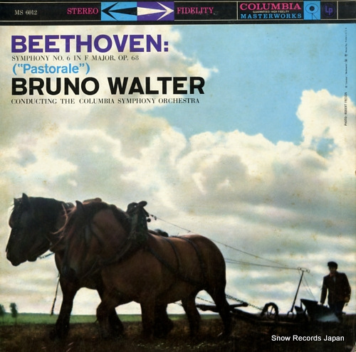 WALTER, BRUNO beethoven; symphony no.6 in f major op.68 (