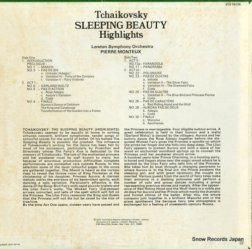 MONTEUX, PIERRE tchaikovsky; the sleeping beauty highlights STS15179