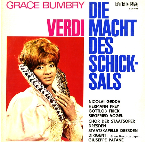 BUMBRY, GRACE verdi; die macht des schicksals 820606 - front cover