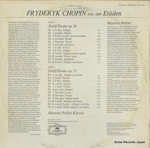 POLLINI, MAURIZIO chopin; etuden 827764