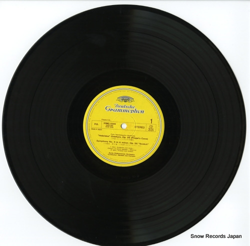KARAJAN, HERBERT VON mendelssohn; symphony no.3 