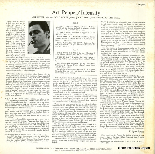PEPPER, ART intensity LAX-3036