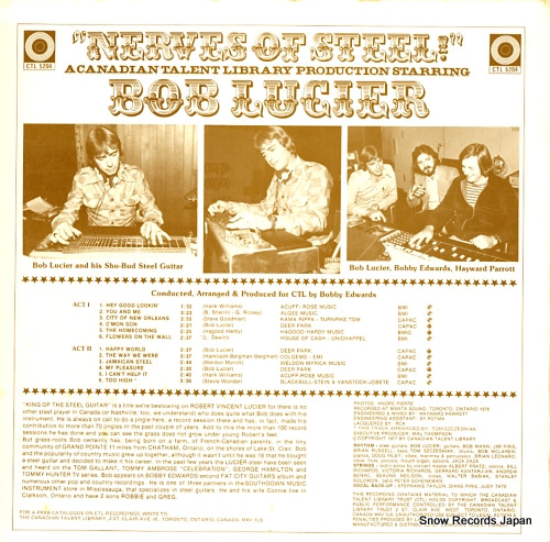 LUCIER, BOB nerves of steel CTL5204