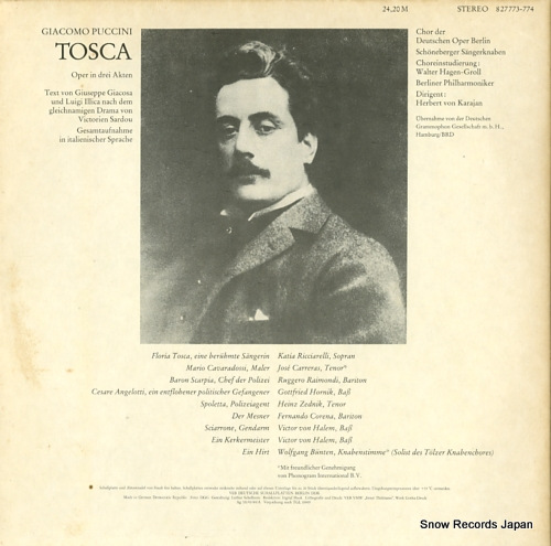 KARAJAN, HERBERT VON puccini; tosca 827773-774