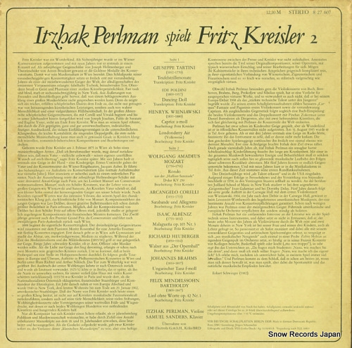 PERLMAN, ITZHAK itzhak perlman spielt fritz kreisler 2 827607