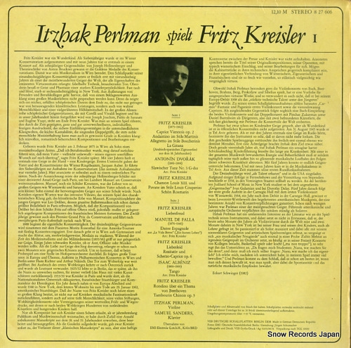 PERLMAN, ITZHAK itzhak perlman spielt fritz kreisler 1 827606
