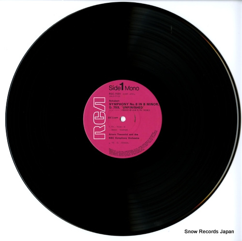 TOSCANINI, ARTURO schubert; symphony no.8 in b minor, d.759,