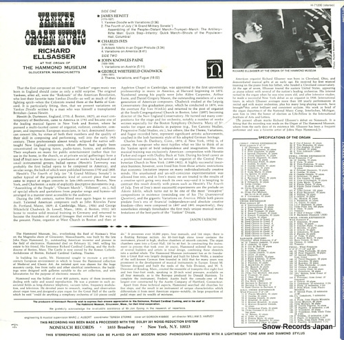 ELLSASSER, RICHARD yankee organ music G-5057/H-71200
