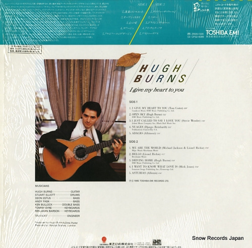 BURNS, HUGH i give my heart to you EWS-91138